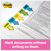 A Picture of product MMM-680SH2 Post-it® Flags Arrow Message 1" Page "Sign Here", Yellow, 50 Flags/Dispenser, 2 Dispensers/Pack