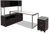 A Picture of product ALE-TT7224WG Alera® Reversible Laminate Table Top Rectangular, 71.5w x 23.63d, White/Gray