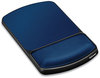 A Picture of product FEL-98741 Fellowes® Gel Wrist Supports Mouse Pad with Rest, 6.25 x 10.12, Black/Sapphire