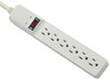 A Picture of product FEL-99036 Fellowes® Basic Home/Office Six-Outlet Surge Protector 6 AC Outlets, 15 ft Cord, 450 J, Platinum