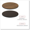 A Picture of product ALE-TTRD36EW Alera® Reversible Laminate Table Top Round, 35.5" Diameter, Espresso/Walnut