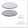A Picture of product ALE-TTRD36WG Alera® Reversible Laminate Table Top Round, 35.5" Diameter, White/Gray