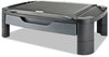A Picture of product ALE-U3N1BL Alera® 3-in-1 Cart and Stand Cart/Stand, Plastic, 3 Shelves, 1 Drawer, 100 lb Capacity, 21.63" x 13.75" 24.75", Black/Gray