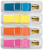 A Picture of product MMM-6834ABX Post-it® Flags Highlighting Page 4 Bright Colors, 0.5 x 1.75, 35/Color, Dispensers/Pack