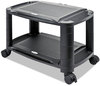 A Picture of product ALE-U3N1BL Alera® 3-in-1 Cart and Stand Cart/Stand, Plastic, 3 Shelves, 1 Drawer, 100 lb Capacity, 21.63" x 13.75" 24.75", Black/Gray