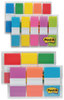 A Picture of product MMM-683XL1 Post-it® Flags 1/2" & 1" Flag Value Pack 0.5" and Page Nine Assorted Colors, 320/Pack
