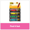A Picture of product MMM-684SH Post-it® Flags Arrow Message 1/2" 0.5" Page w/Dispensers, "Sign Here", Asst Primary, 30 Dispenser, 4 Dispensers/Pack