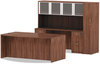 A Picture of product ALE-VA227236WA Alera® Valencia™ Series Bow Front Desk Shell. 71 X 41.38 X 29.63 in. Modern Walnut.