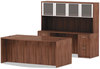 A Picture of product ALE-VA227236WA Alera® Valencia™ Series Bow Front Desk Shell. 71 X 41.38 X 29.63 in. Modern Walnut.