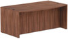 A Picture of product ALE-VA227236WA Alera® Valencia™ Series Bow Front Desk Shell. 71 X 41.38 X 29.63 in. Modern Walnut.