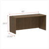 A Picture of product ALE-VA256624WA Alera® Valencia™ Series Credenza Shell 65w x 23.63d 29.5h, Modern Walnut