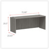 A Picture of product ALE-VA257224GY Alera® Valencia™ Series Credenza Shell 70.88w x 23.63d 29.5h, Gray