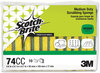 A Picture of product MMM-74CC Scotch-Brite™ PROFESSIONAL Medium-Duty Scrubbing Sponge 74 3.6 x 6.1, 0.7" Thick, Yellow/Green, 10/Pack