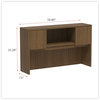 A Picture of product ALE-VA286015WA Alera® Valencia™ Series Hutch with Doors, 4 Compartments, 58.88w x 15d 35.38h, Modern Walnut
