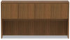 A Picture of product ALE-VA286615WA Alera® Valencia™ Series Hutch with Doors, 4 Compartments, 64.75w x 15d 35.38h, Modern Walnut