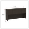 A Picture of product ALE-VA287215ES Alera® Valencia™ Series Hutch with Doors, 4 Compartments, 70.63w x 15d 35.38h, Espresso