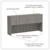 A Picture of product ALE-VA287215GY Alera® Valencia™ Series Hutch with Doors, 4 Compartments, 70.63w x 15d 35.38h, Gray