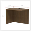 A Picture of product ALE-VA353624WA Alera® Valencia™ Series Reversible Return/Bridge Shell 35w x 23.63d 29.5h, Modern Walnut