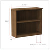 A Picture of product ALE-VA633032WA Alera® Valencia™ Series Bookcase Bookcase,Two-Shelf, 31.75w x 14d 29.5h, Modern Walnut