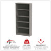 A Picture of product ALE-VA636632GY Alera® Valencia™ Series Bookcase Five-Shelf, 31.75w x 14d 64.75h, Gray