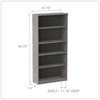 A Picture of product ALE-VA636632GY Alera® Valencia™ Series Bookcase Five-Shelf, 31.75w x 14d 64.75h, Gray