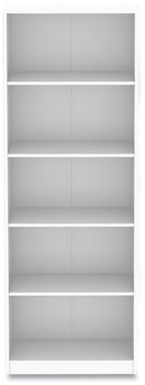 Workspace by Alera® Bookcases Five-Shelf Bookcase, 27.56" x 11.42" 77.56", White