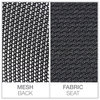 A Picture of product ALE-WS42B17 Workspace by Alera® Mesh Back Fabric Task Chair Supports Up to 275 lb, 17.32" 21.1" Seat Height, Black
