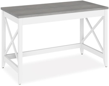 Workspace by Alera® Farmhouse Writing Desk 47.24" x 23.62" 29.53", Gray