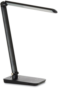 Safco® Vamp™ LED Wireless Charging Lamp Multi-pivot Neck, 16.75" High, Black, Ships in 1-3 Business Days