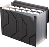 A Picture of product PFX-02327 Pendaflex® Sliding Cover Expanding File 4" Expansion, 13 Sections, Cord/Hook Closure, 1/6-Cut Tabs, Letter Size, Black