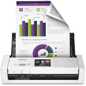 Brother ImageCenter™ ADS-1700W Wireless Dual CIS Scanner ADS1700W Compact Color Desktop with Duplex and Touchscreen