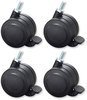 A Picture of product SAF-1211BL Safco® Hard Floor Casters for AlphaBetter® Desks 2.5" Wheel, Black, 4/Set