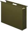 A Picture of product PFX-09217 Pendaflex® SureHook® Hanging Pocket File Letter Size, 1/5-Cut Tabs, Standard Green, 4/Pack