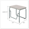 A Picture of product SAF-1221GR Safco® AlphaBetter® 2.0 Height-Adjustable Student Desk with Pendulum Bar Height-Adjust w/Pendulum 27.75 x 19.75 22 to 30, Pebble Gray, Ships in 1-3 Business Days