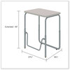 A Picture of product SAF-1221GR Safco® AlphaBetter® 2.0 Height-Adjustable Student Desk with Pendulum Bar Height-Adjust w/Pendulum 27.75 x 19.75 22 to 30, Pebble Gray, Ships in 1-3 Business Days