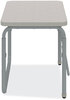 A Picture of product SAF-1221GR Safco® AlphaBetter® 2.0 Height-Adjustable Student Desk with Pendulum Bar Height-Adjust w/Pendulum 27.75 x 19.75 22 to 30, Pebble Gray, Ships in 1-3 Business Days