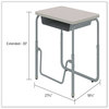 A Picture of product SAF-1222GR Safco® AlphaBetter® 2.0 Height-Adjustable Student Desk with Pendulum Bar 27.75" x 19.75" 22" to 30", Pebble Gray