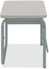 A Picture of product SAF-1222GR Safco® AlphaBetter® 2.0 Height-Adjustable Student Desk with Pendulum Bar 27.75" x 19.75" 22" to 30", Pebble Gray
