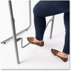 A Picture of product SAF-1223GR Safco® AlphaBetter® 2.0 Height-Adjustable Student Desk with Pendulum Bar 27.75" x 19.75" 29" to 43", Pebble Gray