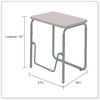 A Picture of product SAF-1223GR Safco® AlphaBetter® 2.0 Height-Adjustable Student Desk with Pendulum Bar 27.75" x 19.75" 29" to 43", Pebble Gray