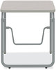 A Picture of product SAF-1223GR Safco® AlphaBetter® 2.0 Height-Adjustable Student Desk with Pendulum Bar 27.75" x 19.75" 29" to 43", Pebble Gray