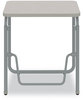 A Picture of product SAF-1223GR Safco® AlphaBetter® 2.0 Height-Adjustable Student Desk with Pendulum Bar 27.75" x 19.75" 29" to 43", Pebble Gray