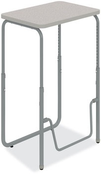 Safco® AlphaBetter® 2.0 Height-Adjustable Student Desk with Pendulum Bar 27.75" x 19.75" 29" to 43", Pebble Gray