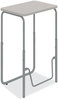 A Picture of product SAF-1223GR Safco® AlphaBetter® 2.0 Height-Adjustable Student Desk with Pendulum Bar 27.75" x 19.75" 29" to 43", Pebble Gray