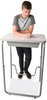 A Picture of product SAF-1224DE Safco® AlphaBetter® 2.0 Height-Adjustable Student Desk with Pendulum Bar Height-Adjust 27.75 x 19.75 29 to 43, Dry Erase, Ships in 1-3 Business Days