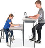 A Picture of product SAF-1224DE Safco® AlphaBetter® 2.0 Height-Adjustable Student Desk with Pendulum Bar Height-Adjust 27.75 x 19.75 29 to 43, Dry Erase, Ships in 1-3 Business Days