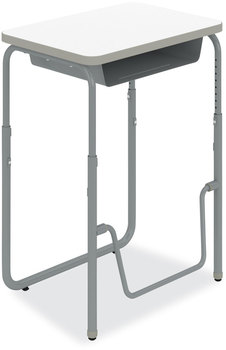 Safco® AlphaBetter® 2.0 Height-Adjustable Student Desk with Pendulum Bar Height-Adjust 27.75 x 19.75 29 to 43, Dry Erase, Ships in 1-3 Business Days