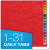 A Picture of product PFX-11014 Pendaflex® Expanding Desk File 31 Dividers, Date Index, Letter Size, Red Cover