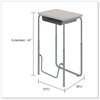 A Picture of product SAF-1224GR Safco® AlphaBetter® 2.0 Height-Adjustable Student Desk with Pendulum Bar Height-Adjust w/Pendulum 27.75 x 19.75 29 to 43, Pebble Gray, Ships in 1-3 Business Days