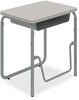 A Picture of product SAF-1224GR Safco® AlphaBetter® 2.0 Height-Adjustable Student Desk with Pendulum Bar Height-Adjust w/Pendulum 27.75 x 19.75 29 to 43, Pebble Gray, Ships in 1-3 Business Days